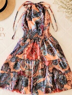 Boho Halter Dress